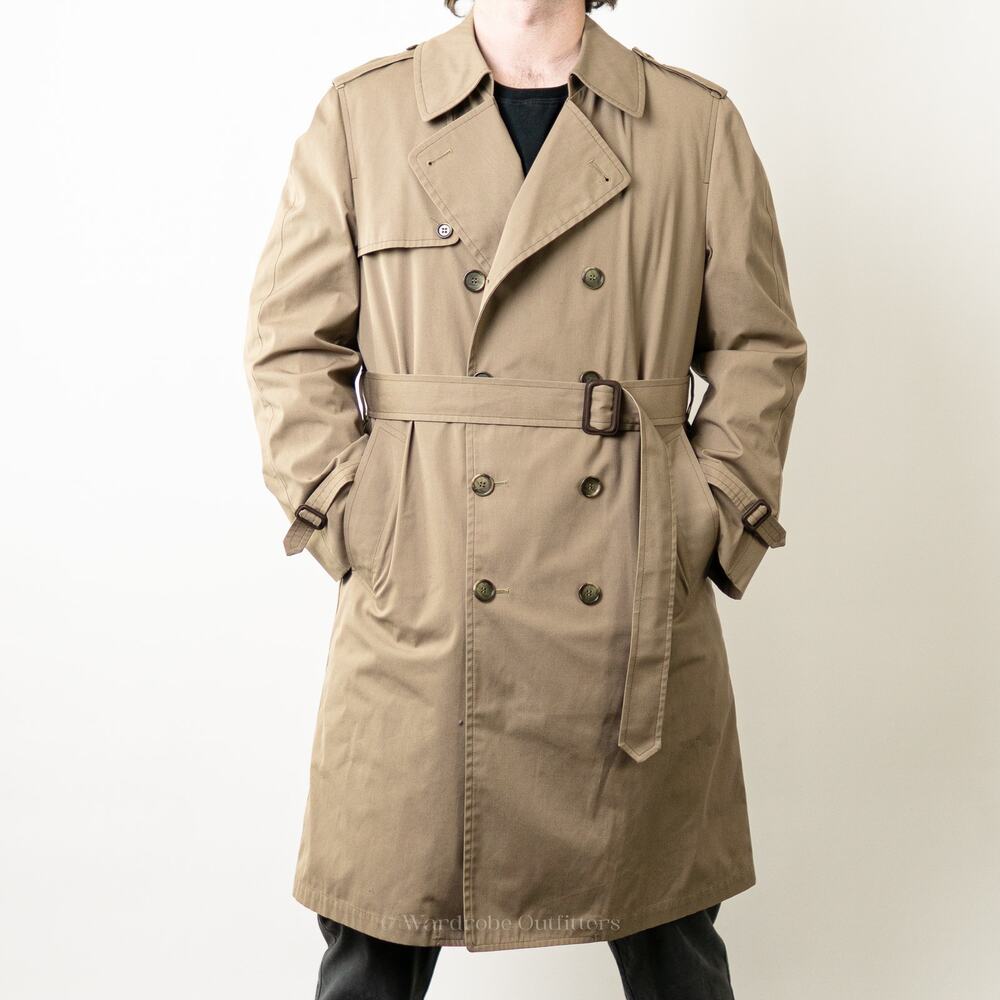 Vintage London Fog Maincoats Tan Trench Pea Coat - Picture 2 of 10
